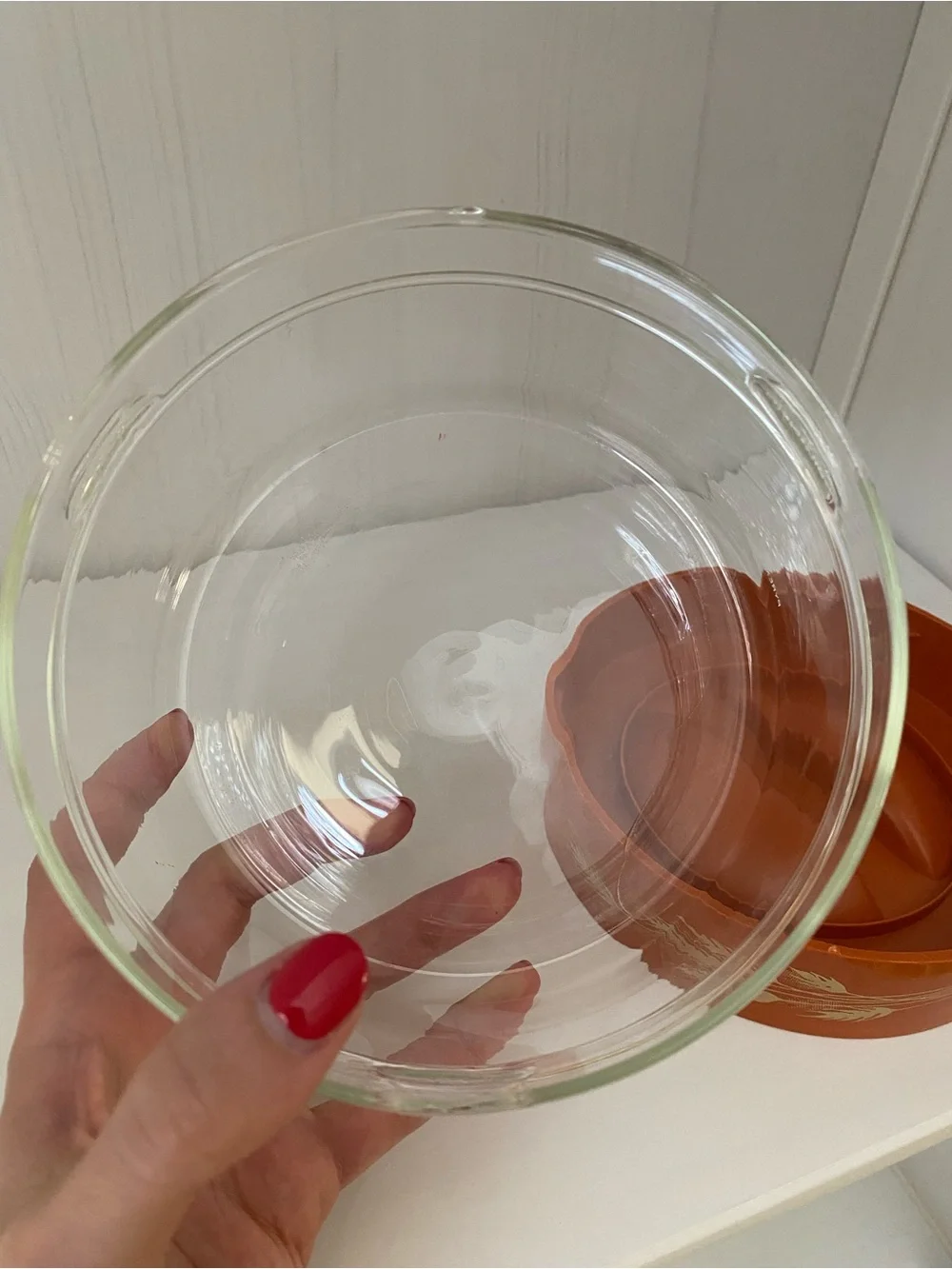 Retro Orange Wheat Glass Storage Jar